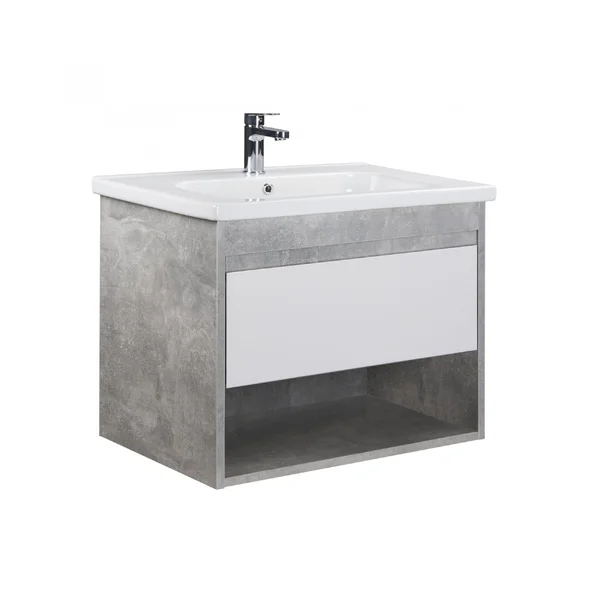 Тумба MDD Oslo 70 Loft з умивальником Id-70 бетон біла