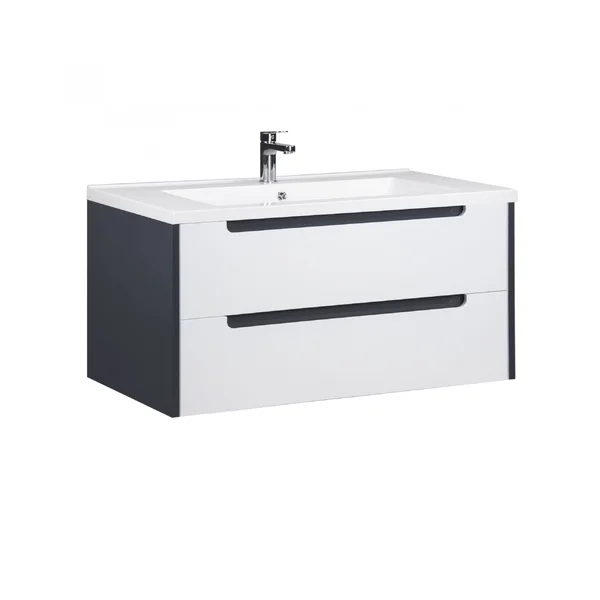 Тумба MDD Paula 100-A з умивальником Cosmopolitan 100 біла графіт 