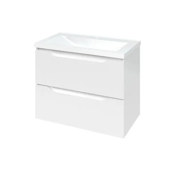 Тумба підвісна Mirater Амелія 90 з умивальником Глорія 90 см Білий