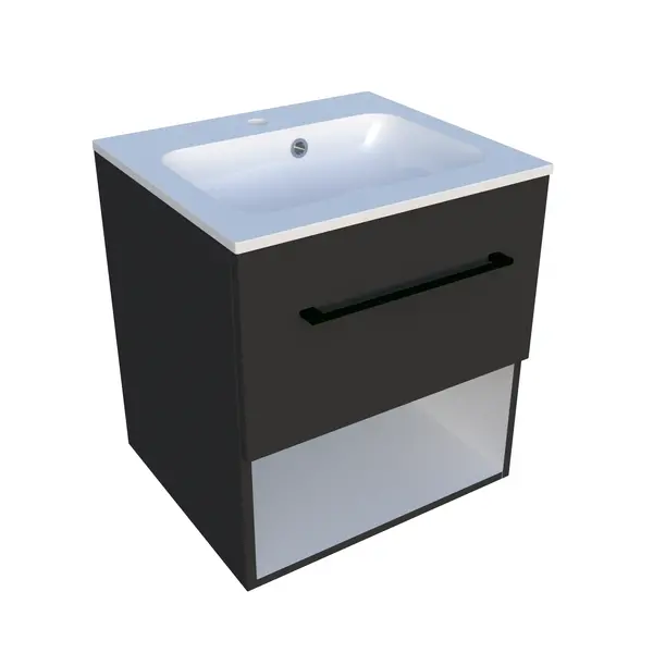 Тумба з умивальником Fancy Marble. Комплект MILL тумба з умивальником Della 500