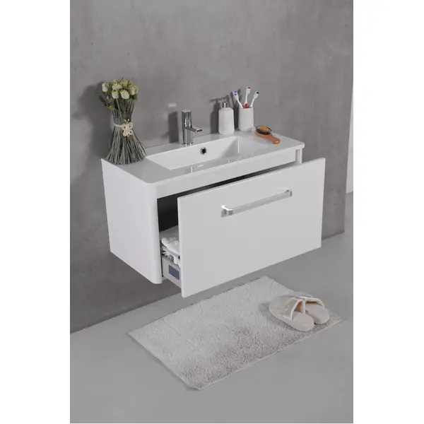 Тумба з умивальником Fancy Marble. Комплект Bali 80 тумба з умивальником Annabele 800