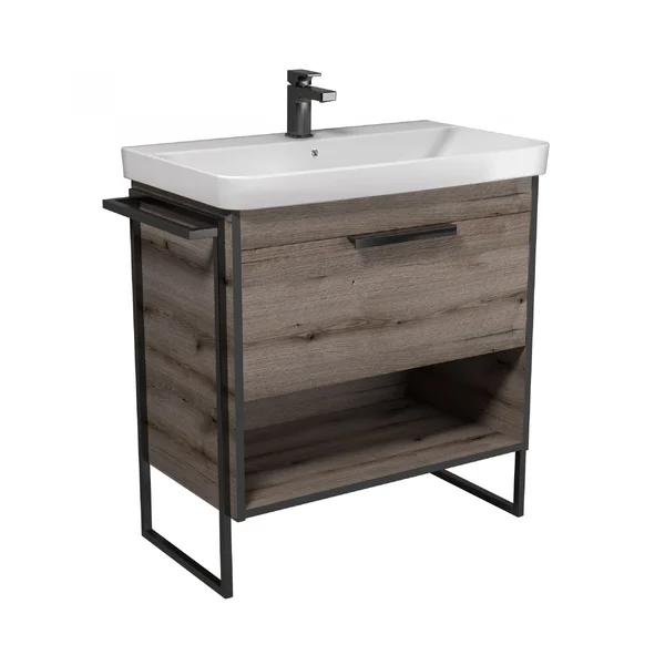 Тумба MDD Denver 80-A з умивальником Vivace 80 Дуб Евок