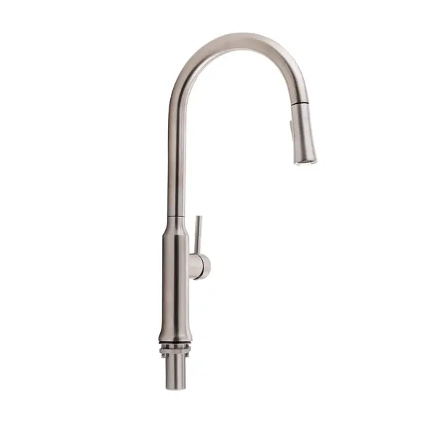 Змішувач для кухні 36167 Baruska з висувним виливом QTBAR9137103UN Brushed Nickel PVD Qtap