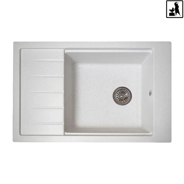 Кухонна мийка Romzha Patrat 78 Biela (101)