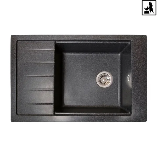 Кухонна мийка Romzha Patrat 78 Grafit (201)