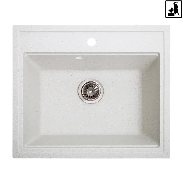 Кухонна мийка Romzha Patrat Biela (101)