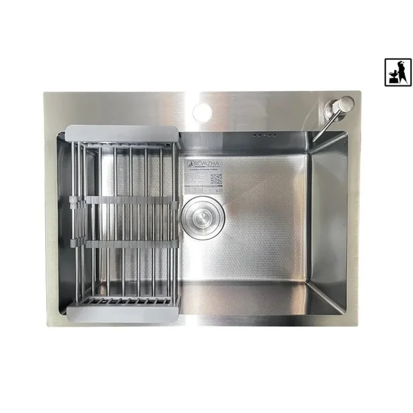 Сталева кухонна мийка Romzha Arta Carbon U-550