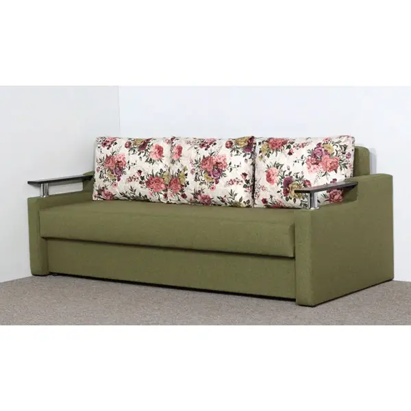 Диван Купідон Габаритні розміри см: 2,10 х 0,95 Спальне місце, см: 1,90 х 1,40 Глибина місця см: 0,70 Висота, см: 0,80 Єврокнижка. Ніша для білизни. Пружинний блок Bonnel. Накладка венге. Тканина ARTEX 1-4 кат-Київ