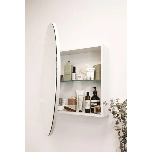 Дзеркало у ванній кімнаті з пеналом Andre 60 кругле