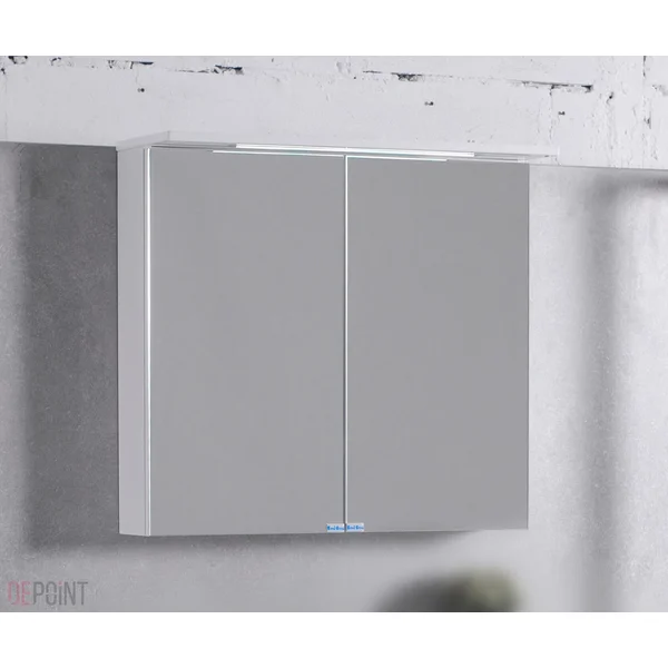 Дзеркальна шафа Fancy Marble MC-10 800x685x270 мм білий , сірий. Тип підсвітки: LED