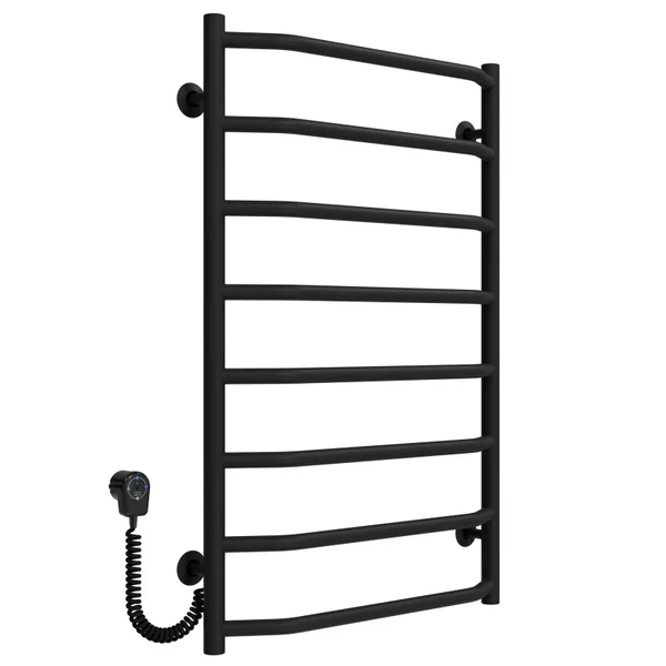 DEFFI Рушникосушарка електрична Трапеція П8 500х800 Deffi фарбована сталь (Чорний, EF16,