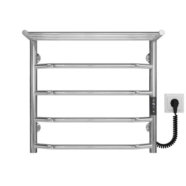 DEFFI Рушникосушарка електрична Трапеція з полицею П5 500х500 Deffi нержавіюча сталь (Хром, JD03