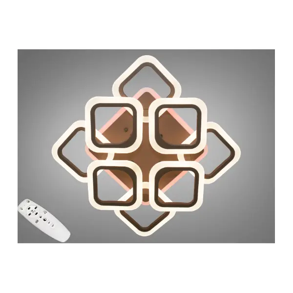 Стельова LED люстра з димером і кольоровою підсвіткою 110W