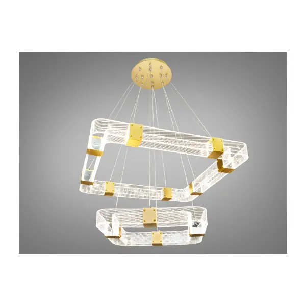 Современная светодиодная люстра, 80W арт: 1023-400+600