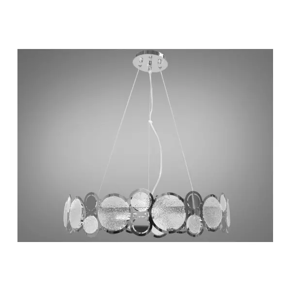 Люстра подвес с круглыми стеклянными элементами арт: 6190-HR-S-WH