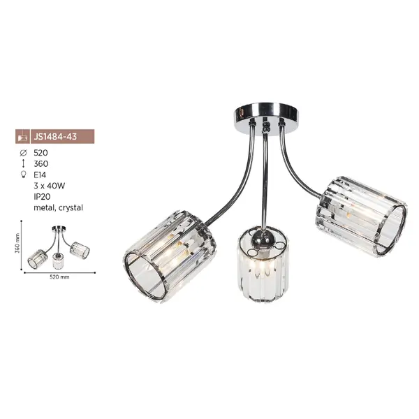 Люстра на 3 лампы JS1484-43