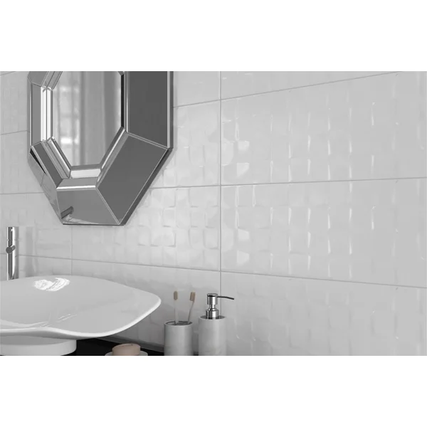 Плитка стеновая Simple Art White Glossy 200×600x9 Cersanit