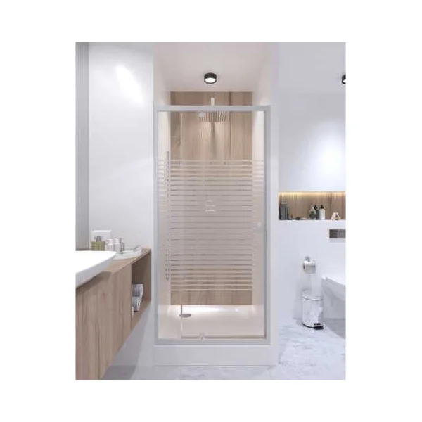 Двері в нішу PISCES WHI208-9.CP5, скло 5мм Pattern, положення. профіль 79-92x185, розпашні QT 33618